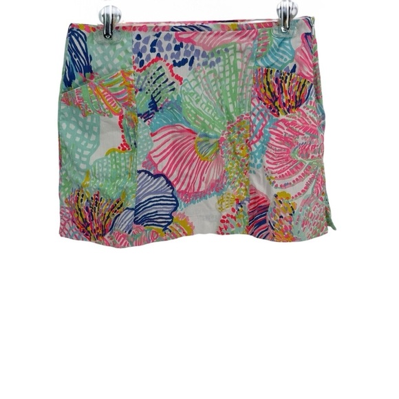 Lilly Pulitzer January Skort Multi Roar Of The Seas Shell Print Size 2 Skirt - Picture 2 of 8